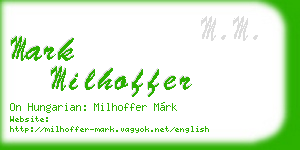 mark milhoffer business card
