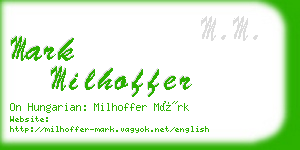 mark milhoffer business card